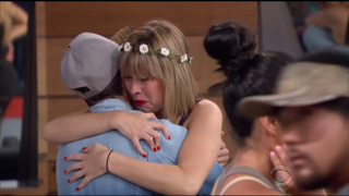 Meg and Jason hugging