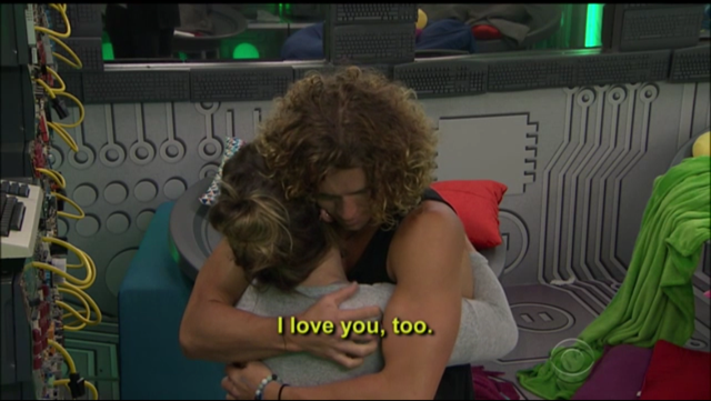 Sam and Tyler hugging it out with I love yous