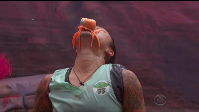 Kaycee catches one in her mouth
