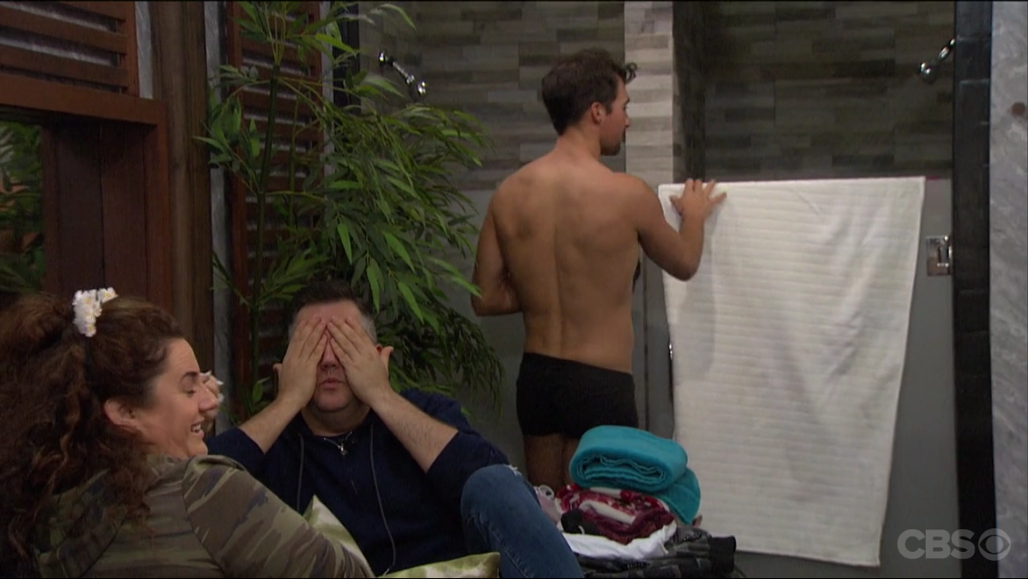 James going in for a shower
