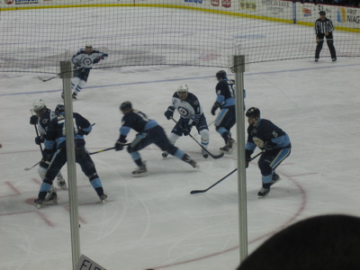 view of the Pens vs. Winnipeg Jets from my seat at Console Energy