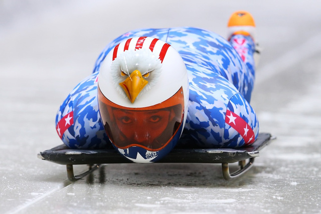 Katie Uhlaender's skeleton helmet